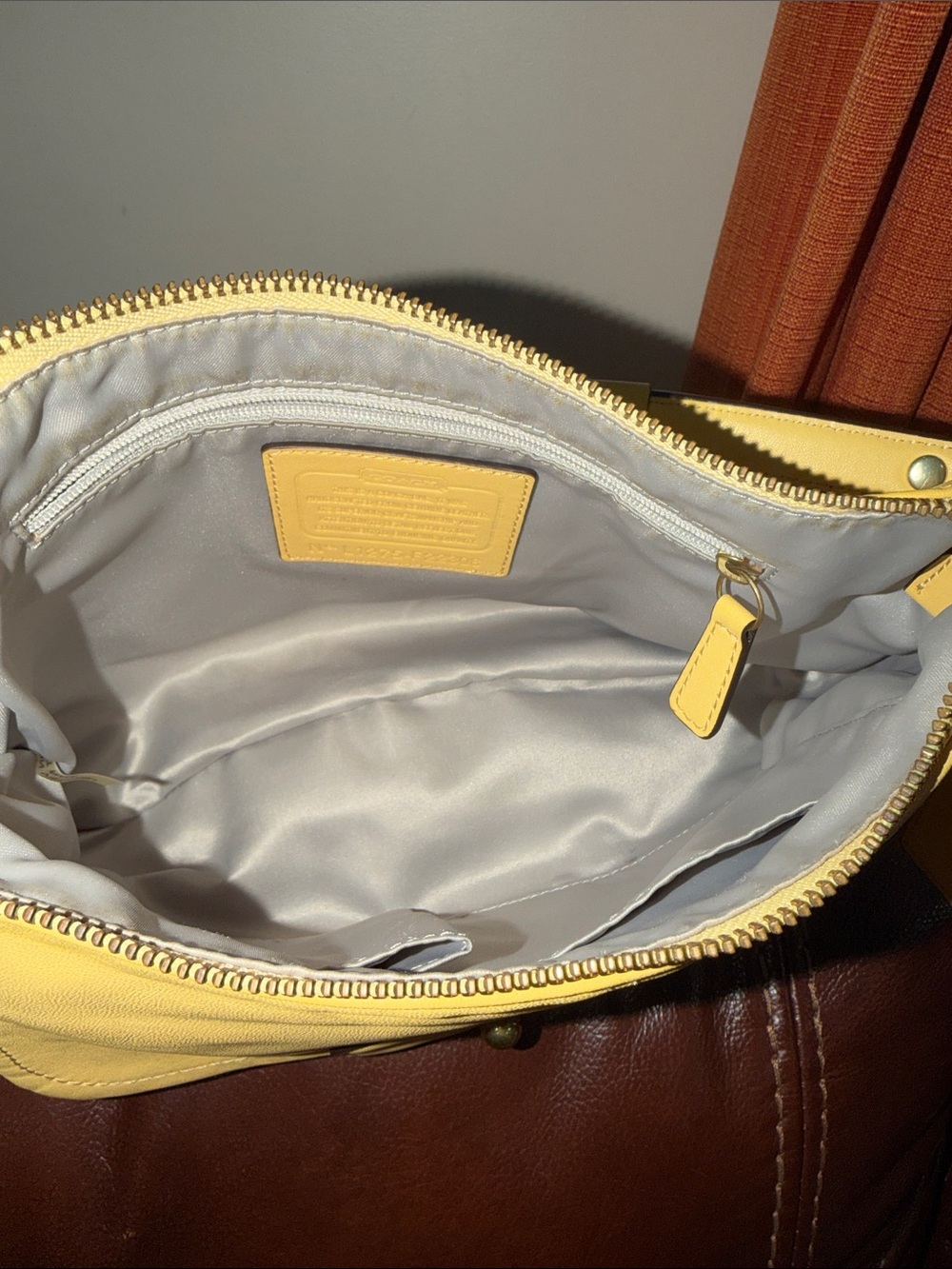 ‼️Coach Kristin Buttercup Yellow Leather Shoulder Bag Crossbody Bag - Picture 12 of 14